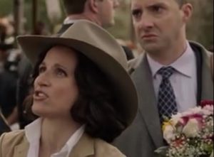Meyer and her assistant (played by Tony Hale)