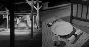 The quiet street; the untouched place setting for Elsie